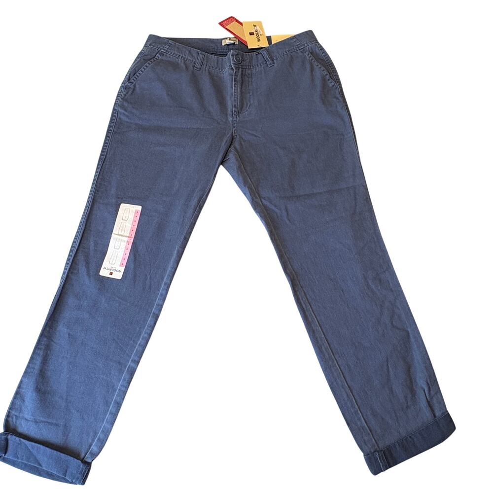 Woolrich Sunday Chino Pant NWT Dark Cobalt 6 Capri Cuffed Pants Blue